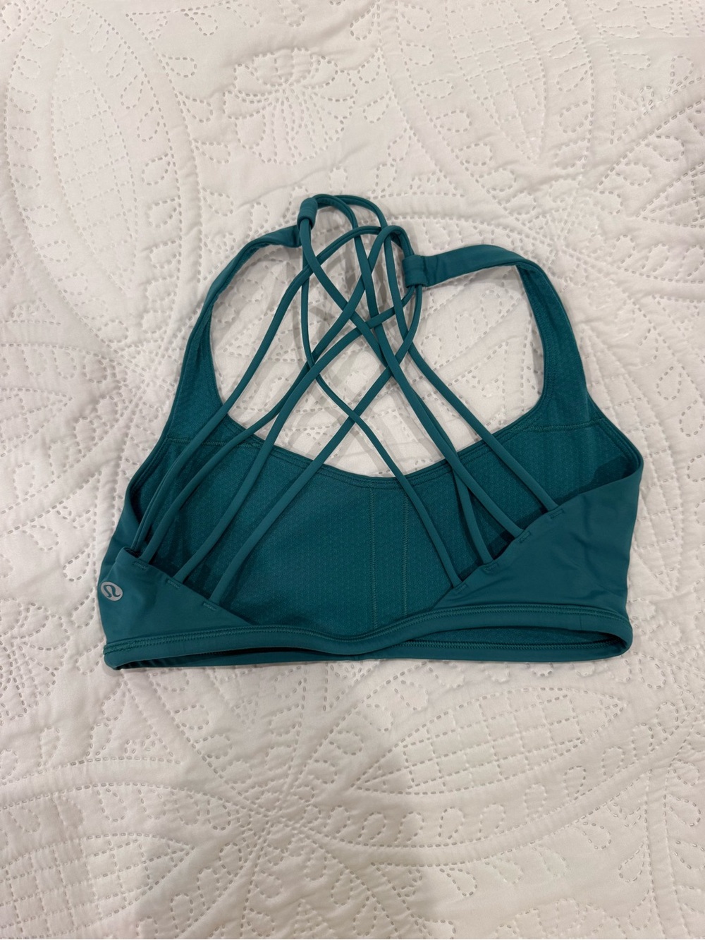 lululemon athletica Strappy Back Sports Bra - Teal Green
